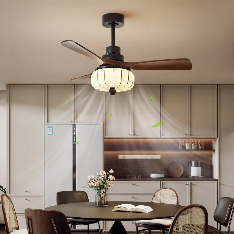 Vintage Plafondventilator met Verlichting en Afstandsbediening – Modern Design met 6 Snelheden | Sansoti