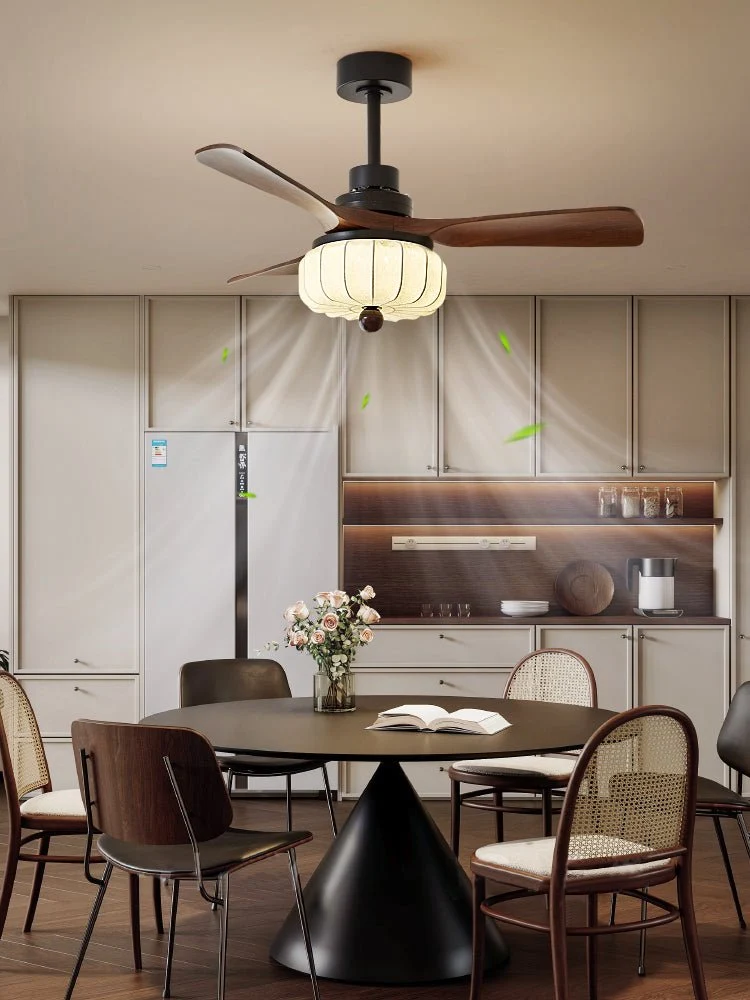 Vintage Plafondventilator met Verlichting en Afstandsbediening – Modern Design met 6 Snelheden | Sansoti