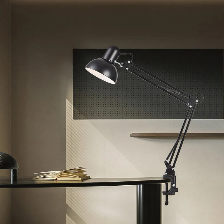 Minimalistische IJzeren Tafellamp met Verstelbare Houder – Verkrijgbaar in Meerdere Kleuren voor Modern Interieur | Sansoti