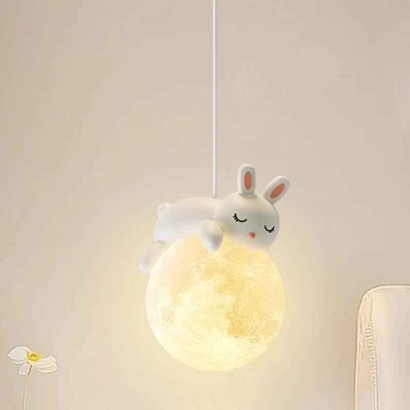 Scandinavisch Dierenlampje met Cartoon Design – Minimalistische Kinderkamer Hanglamp met E9 Fitting | Sansoti