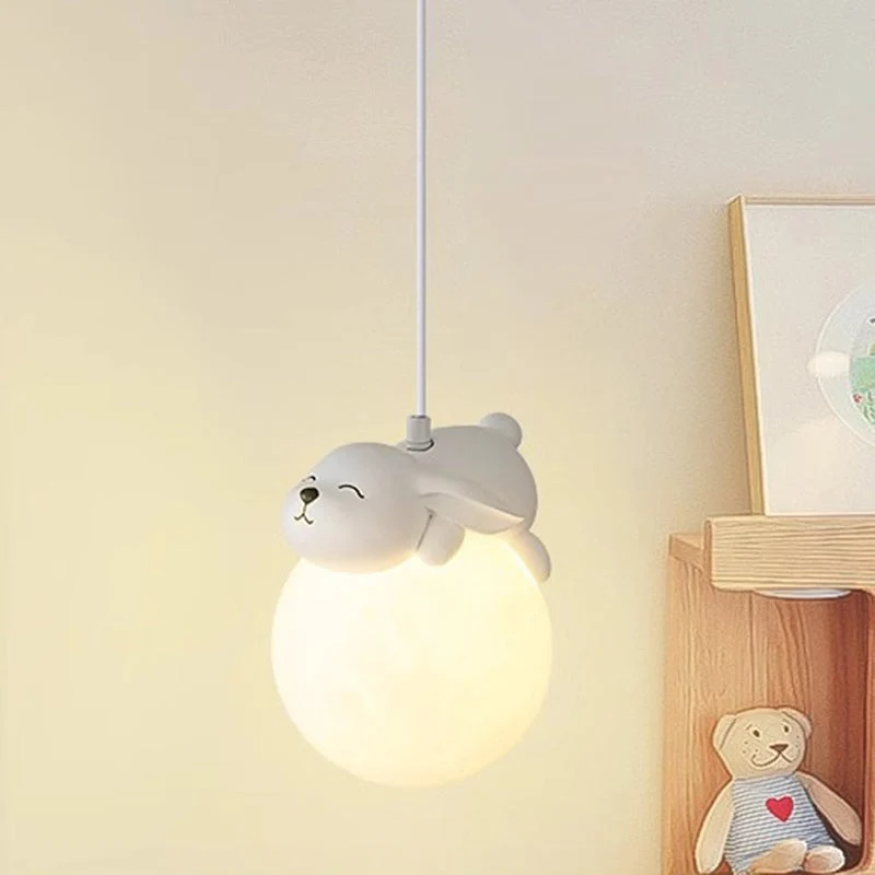 Scandinavisch Dierenlampje met Cartoon Design – Minimalistische Kinderkamer Hanglamp met E9 Fitting | Sansoti