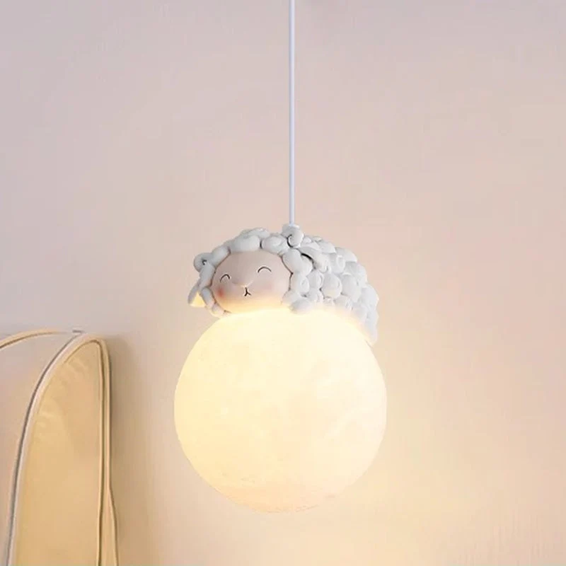 Scandinavisch Dierenlampje met Cartoon Design – Minimalistische Kinderkamer Hanglamp met E9 Fitting | Sansoti