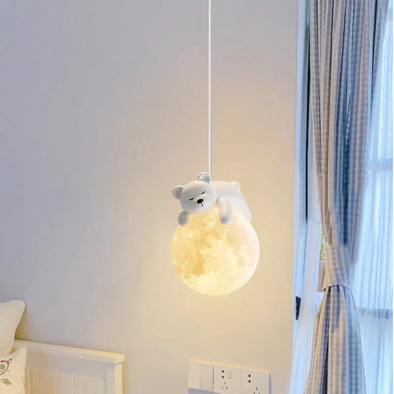 Scandinavisch Dierenlampje met Cartoon Design – Minimalistische Kinderkamer Hanglamp met E9 Fitting | Sansoti