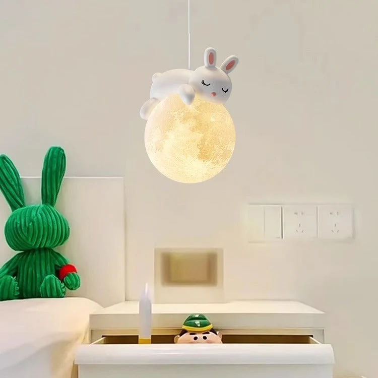 Scandinavisch Dierenlampje met Cartoon Design – Minimalistische Kinderkamer Hanglamp met E9 Fitting | Sansoti
