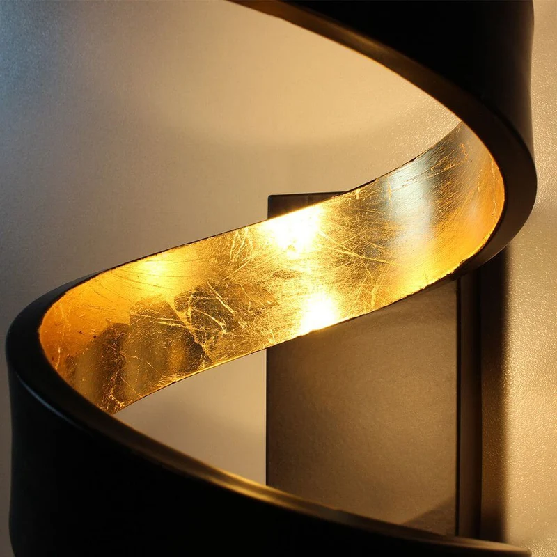 LED Pendelleuchte Helix Goldfarben, Schwarz