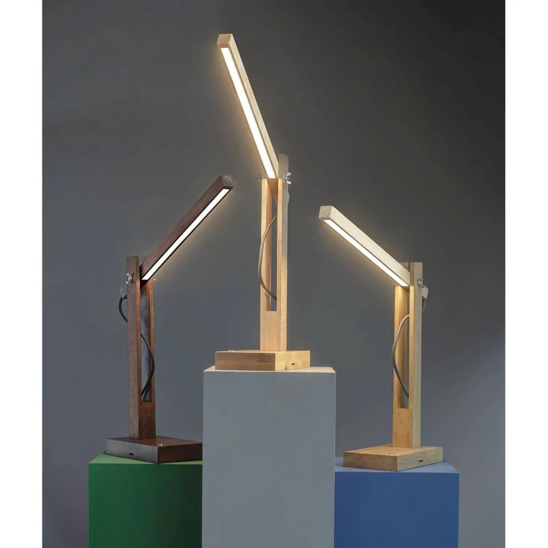 LED Tischleuchte Tukan Touch-Dimmer 490lm Nuss