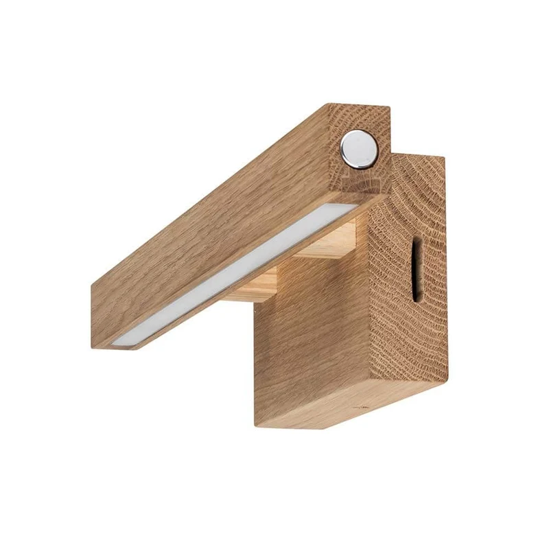 LED Wandleuchte Smal Touch-Dimmer 490lm Eiche-Geölt