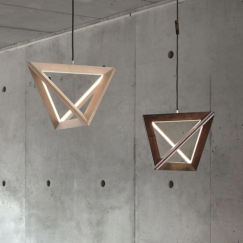LED Pendelleuchte Trigonon 2500lm Nuss