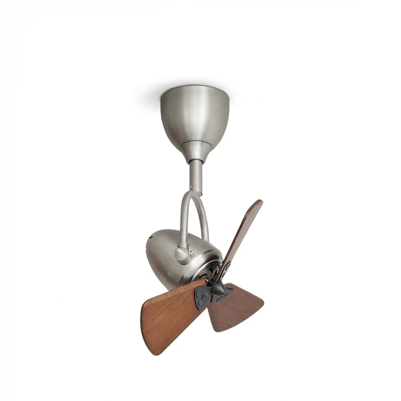 Plafondventilator met Verlichting Ø38cm – Kantelbaar Model met 6 Snelheden en Afstandsbediening – Modern Design met Houten Bladen – Geschikt voor Kleine Ruimtes | Sansoti