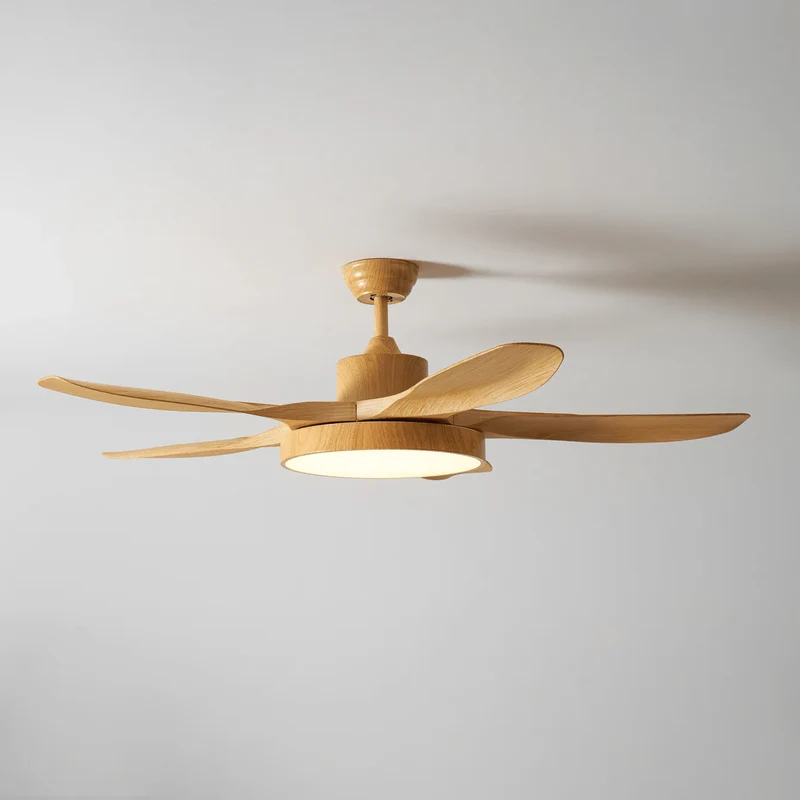 Design Plafondventilator met Geïntegreerde Verlichting StillWind – 132 cm Bladwijdte – Hout-Look ABS Bladen – LED – Afstandsbediening – 6 Snelheden | Sansoti