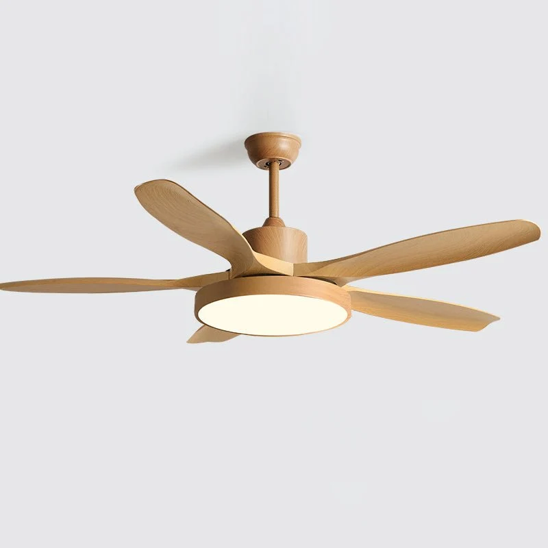 Design Plafondventilator met Geïntegreerde Verlichting StillWind – 132 cm Bladwijdte – Hout-Look ABS Bladen – LED – Afstandsbediening – 6 Snelheden | Sansoti