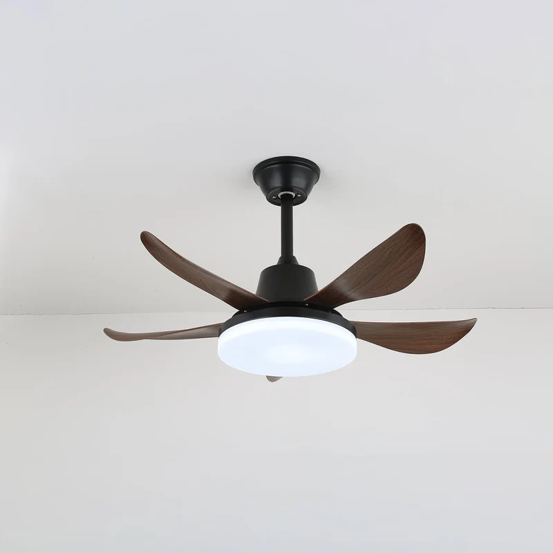 Plafondventilator met Verlichting 91cm – Modern Design met Hout-Effect Bladen & LED – 6 Snelheden – Met Afstandsbediening | Sansoti