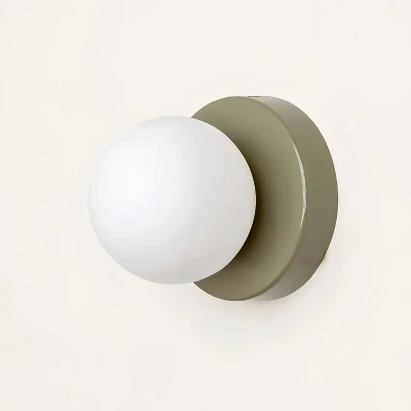 Scandinavische Wandlamp met Glazen Kap – Minimalistische Verlichting voor Woonkamer, Slaapkamer & Gang | Sansoti