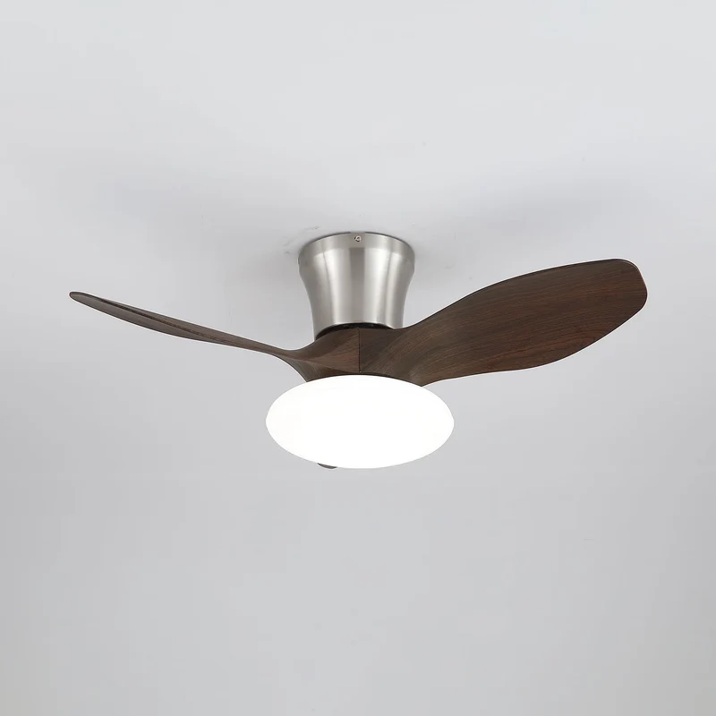 Moderne Design Plafondventilator met LED-Verlichting | Houten Bladen | Sansoti