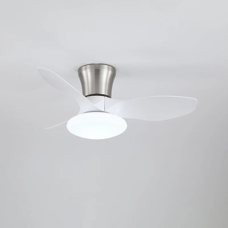 Moderne Design Plafondventilator met LED-Verlichting | Houten Bladen | Sansoti