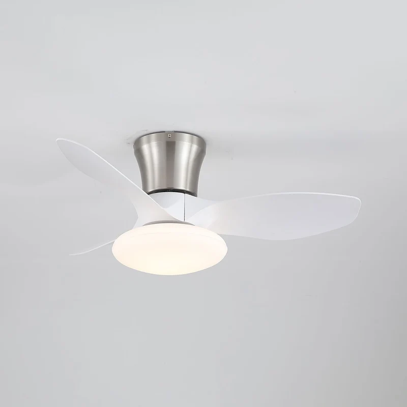 Moderne Design Plafondventilator met LED-Verlichting | Houten Bladen | Sansoti