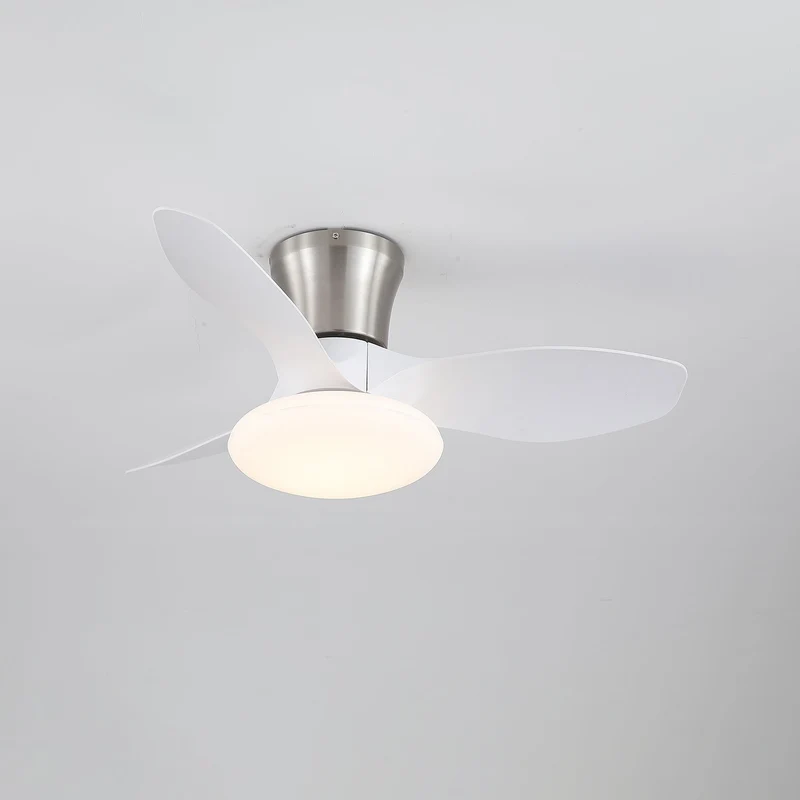 Moderne Design Plafondventilator met LED-Verlichting | Houten Bladen | Sansoti