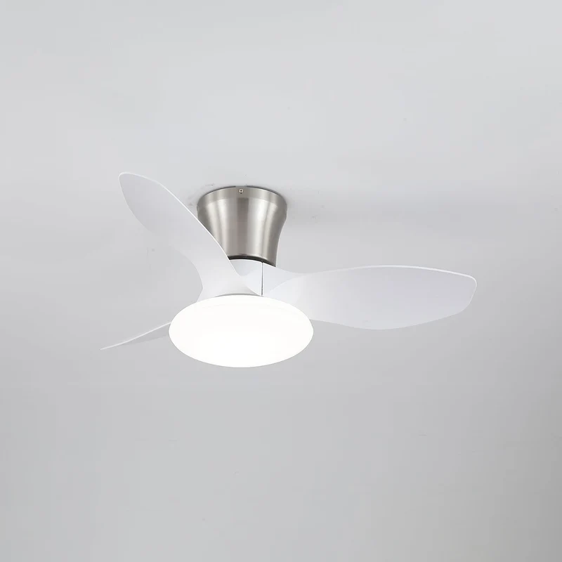 Moderne Design Plafondventilator met LED-Verlichting | Houten Bladen | Sansoti