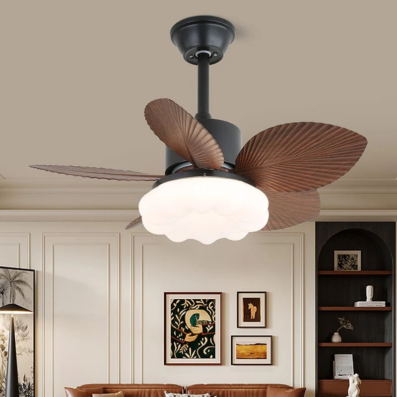 Plafondventilator met Verlichting — Tropisch Houten Design — Ø75cm — 6-Standen Bediening | Sansoti