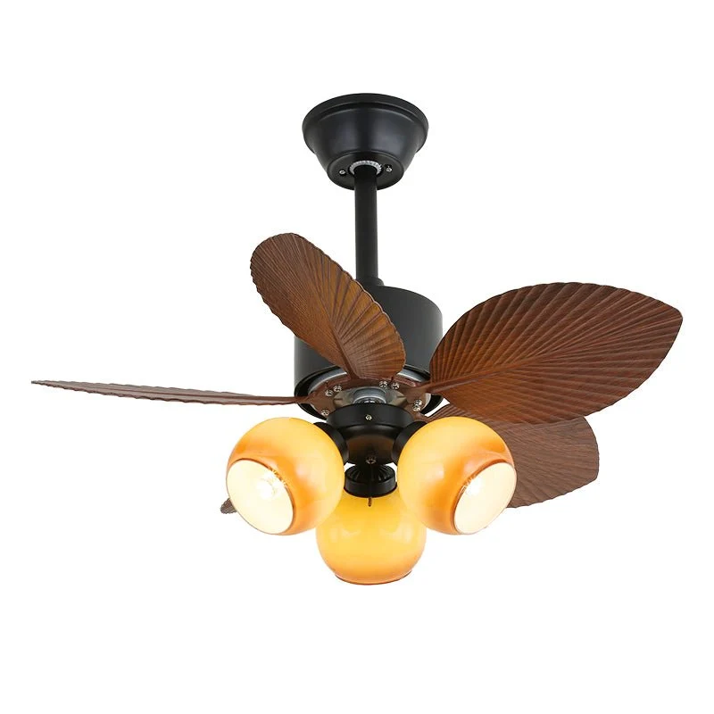 Plafondventilator met Verlichting — Tropisch Houten Design — Ø75cm — 6-Standen Bediening | Sansoti
