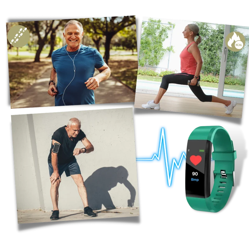 Activiteitentracker Smartwatch met Hartslagmeter en Bloeddrukmeter voor Gezondheidsmonitoring | Sansoti