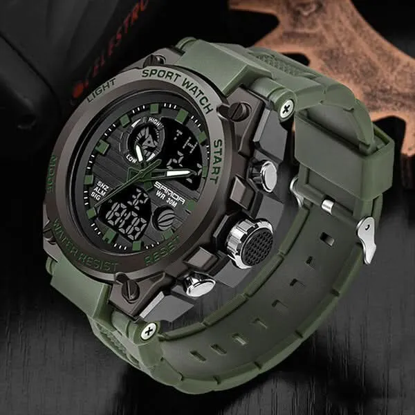 Multifunctioneel Horloge met Analoge en Digitale Display voor Heren | Sansoti