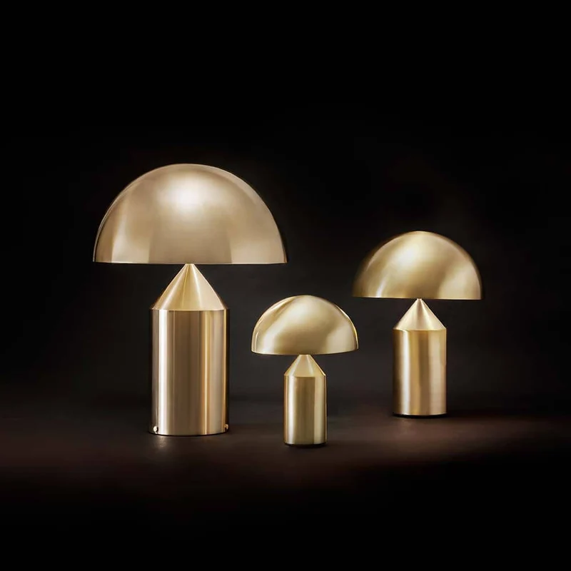 Oluce Tischlampe Atollo 70 Goldfarben