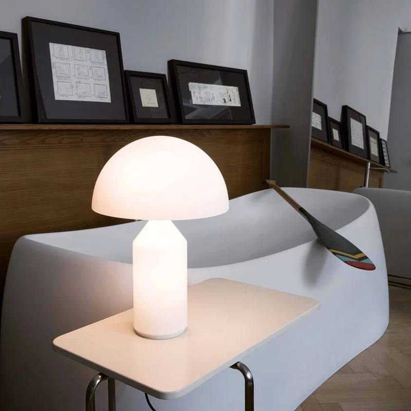 Oluce Tischleuchte Atollo 50 Opal