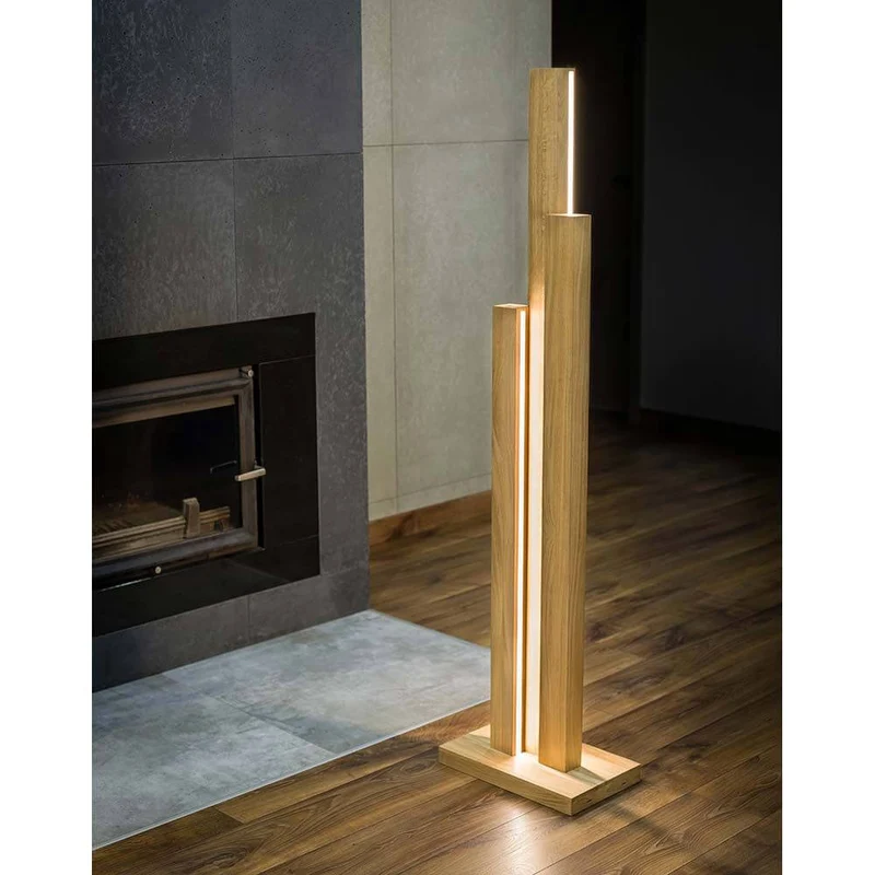 LED Stehlampe Soho Touch-Dimmer 5600lm Eiche-Geölt