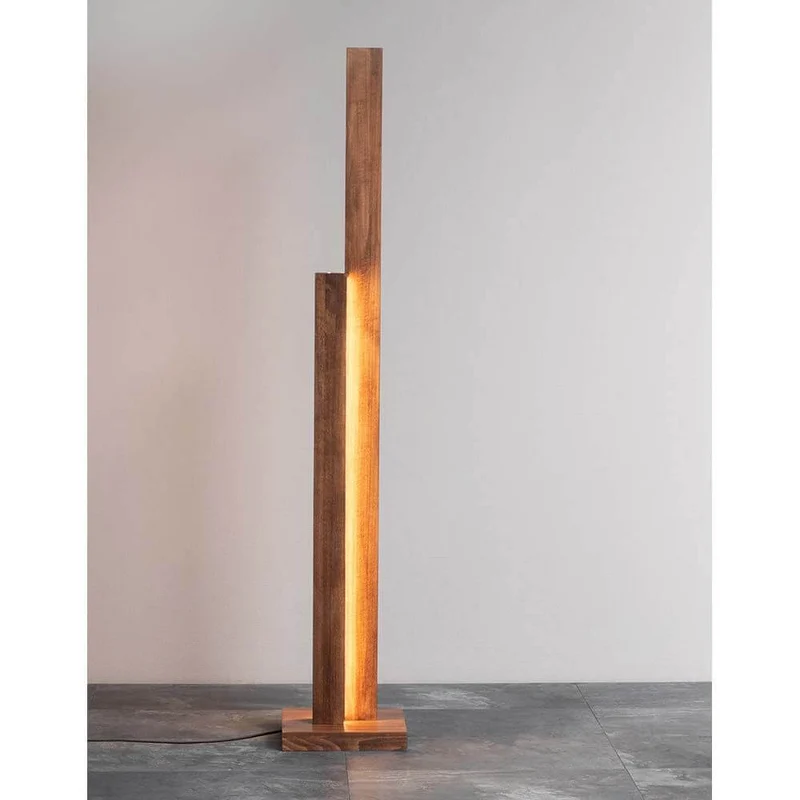 LED Stehleuchte Manhattan Touch-Dimmer 3500lm Nuss