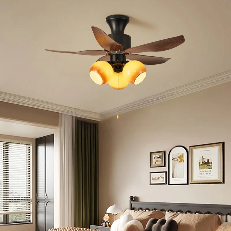 Florence Blossom Plafondventilator met Verlichting 90cm Houtnerf 6-Snelheden DC Motor | Sansoti
