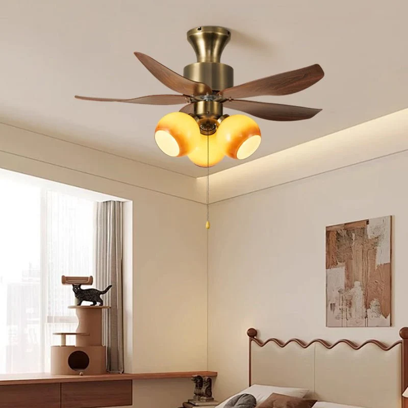 Florence Blossom Plafondventilator met Verlichting 90cm Houtnerf 6-Snelheden DC Motor | Sansoti