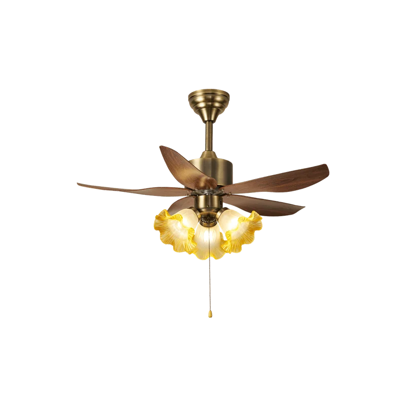 Florence Blossom Plafondventilator met Verlichting 90cm Houtnerf 6-Snelheden DC Motor | Sansoti