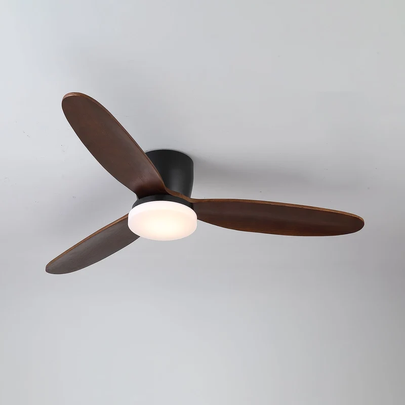 Plafondventilator met Verlichting Athyrs – 35W LED Ingebouwd – 6 Snelheden – Afstandsbediening – Stille Motor – Klassiek Design – Donker Hout – Voor Woonkamer Slaapkamer | Sansoti