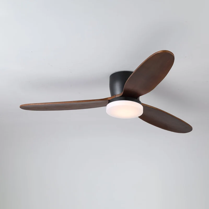 Plafondventilator met Verlichting Athyrs – 35W LED Ingebouwd – 6 Snelheden – Afstandsbediening – Stille Motor – Klassiek Design – Donker Hout – Voor Woonkamer Slaapkamer | Sansoti
