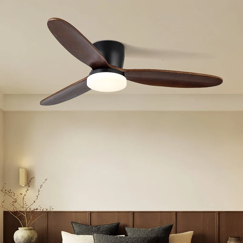 Plafondventilator met Verlichting Athyrs – 35W LED Ingebouwd – 6 Snelheden – Afstandsbediening – Stille Motor – Klassiek Design – Donker Hout – Voor Woonkamer Slaapkamer | Sansoti
