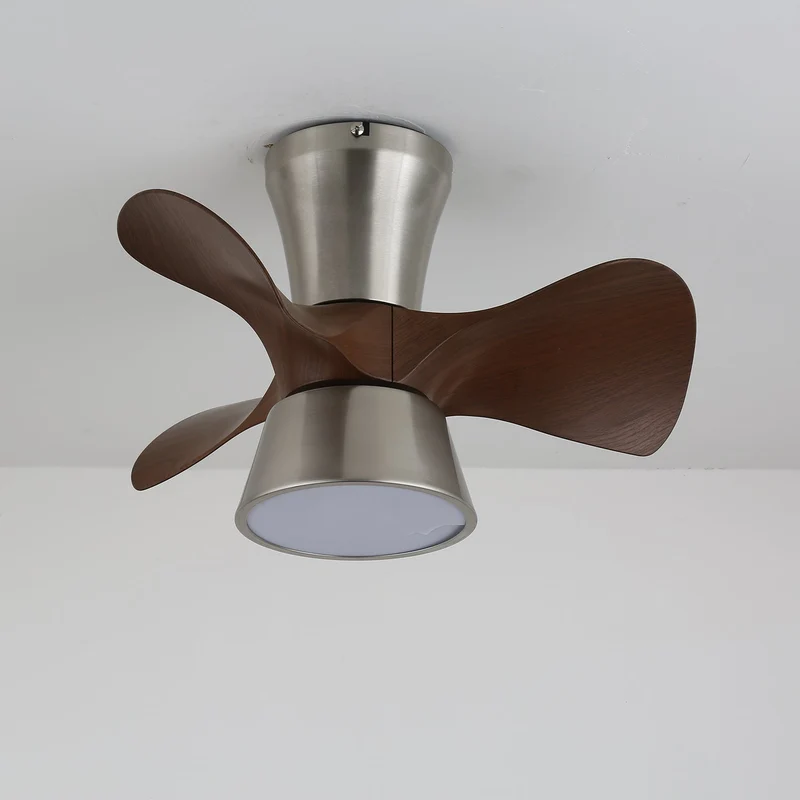Moderne Plafondventilator met Verlichting en Houten Bladen – 3 Snelheden & Afstandsbediening 55cm | Sansoti