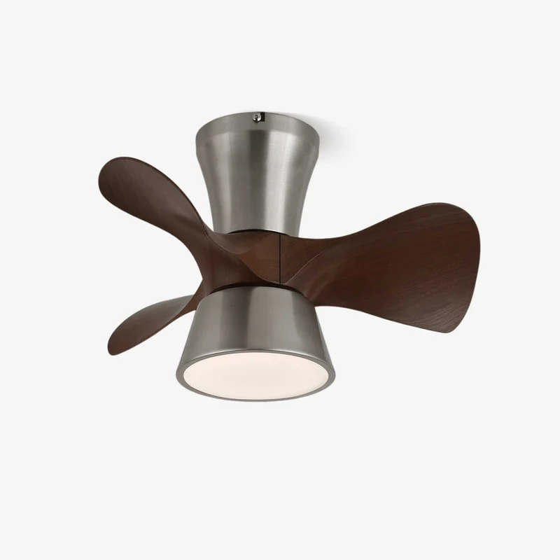 Moderne Plafondventilator met Verlichting en Houten Bladen – 3 Snelheden & Afstandsbediening 55cm | Sansoti