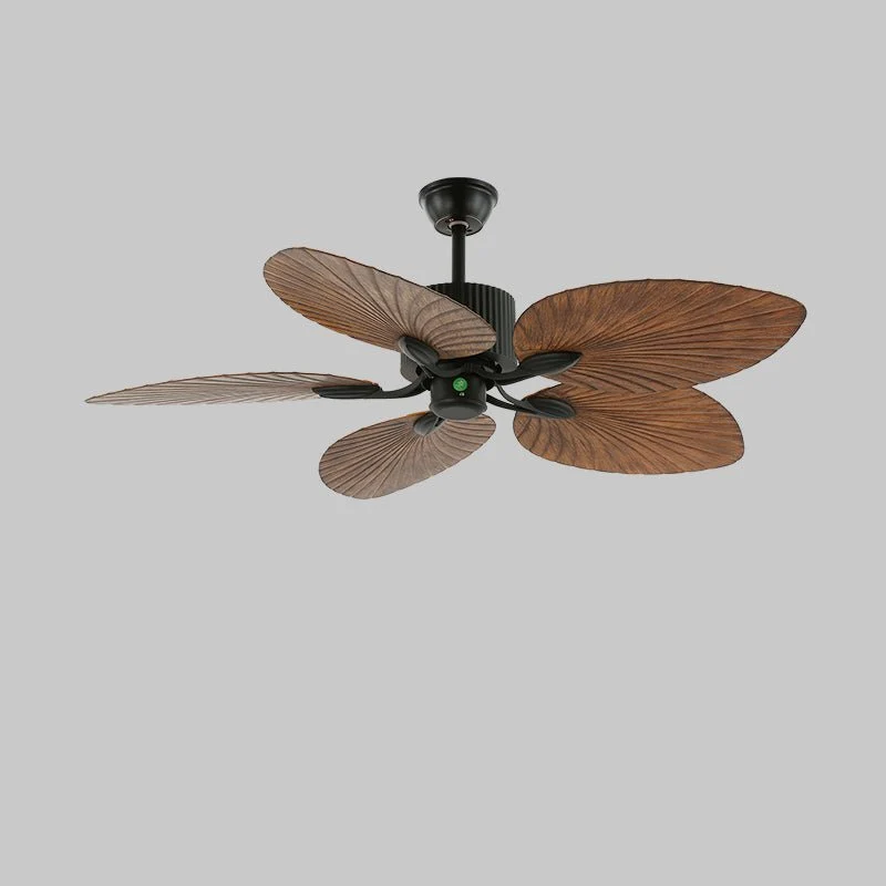 Tropische Houten Plafondventilator met Verlichting – Afstandsbediening 6 Snelheden | Sansoti
