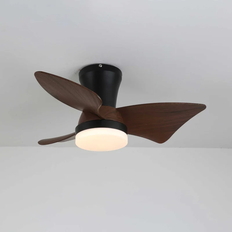 Moderne Plafondventilator met Verlichting – Houtlook & LED 24W | Stil & Afstandsbediening | Sansoti