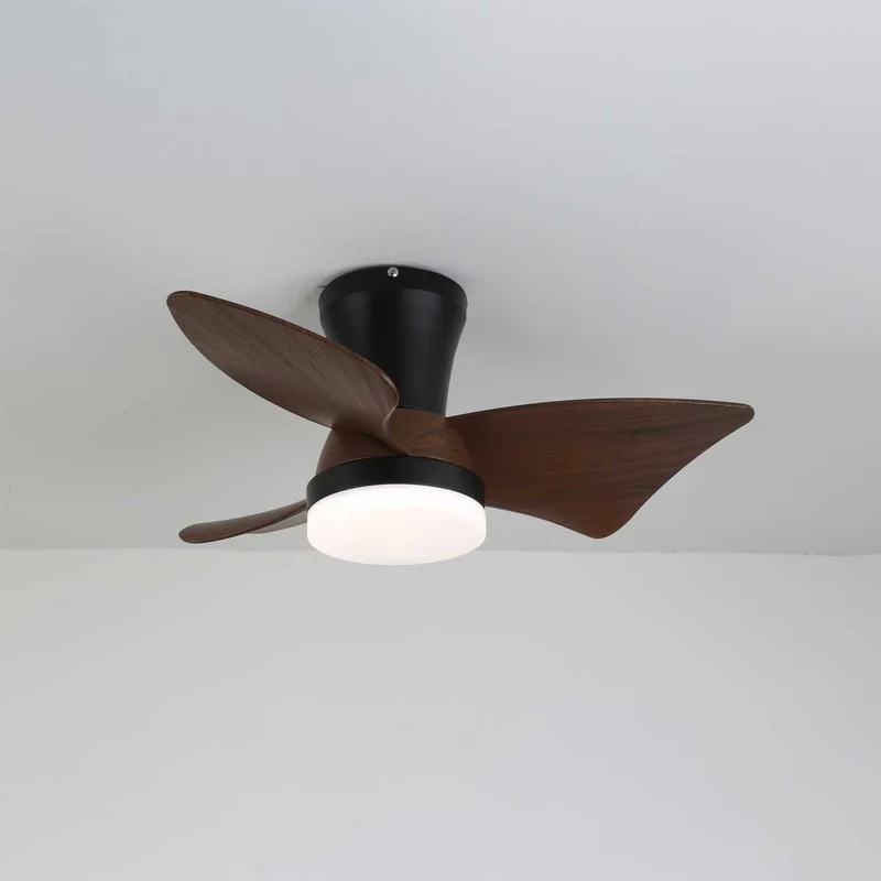 Moderne Plafondventilator met Verlichting – Houtlook & LED 24W | Stil & Afstandsbediening | Sansoti