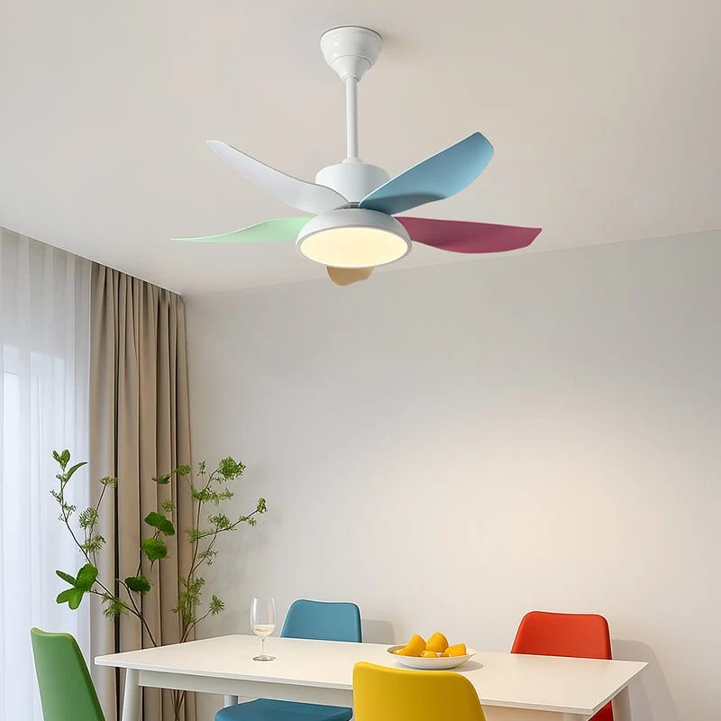 Plafondventilator met Geïntegreerde Verlichting – Milo Scandinavisch Design 94cm LED Stille Ventilator met Afstandsbediening 6 Snelheden Klimaatregeling Driekleurig Koel Warm Licht 24W | Sansoti