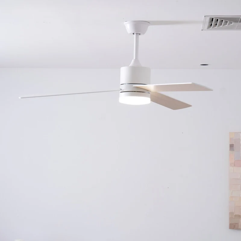 Plafondventilator met LED-verlichting Ø132 cm - 6 snelheden met afstandsbediening - energiezuinig design voor slaapkamer en woonkamer | Sansoti