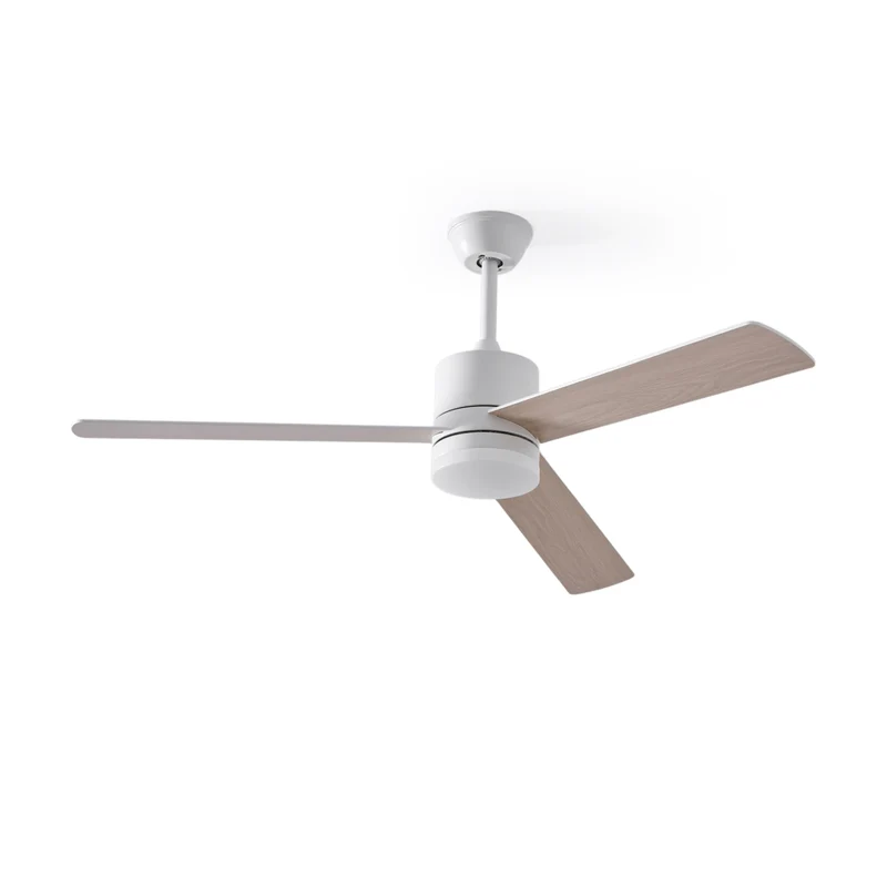 Plafondventilator met LED-verlichting Ø132 cm - 6 snelheden met afstandsbediening - energiezuinig design voor slaapkamer en woonkamer | Sansoti