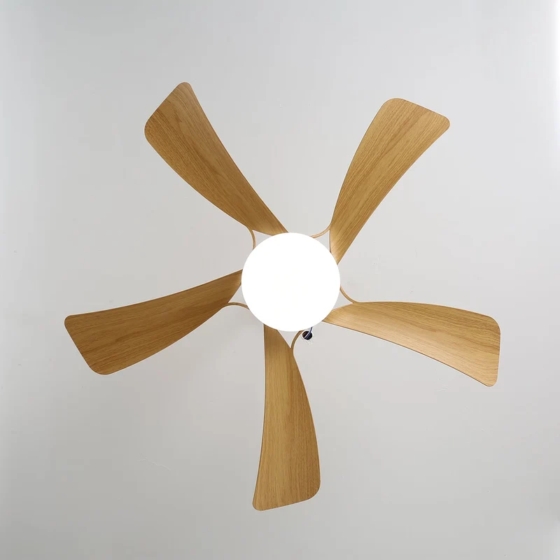 Moderne plafondventilator met geïntegreerde LED-verlichting in hout en metaal | Afstandsbediening 6-snelheden dimbaar voor woonkamer slaapkamer energiezuinig stil design 107cm 132cm | Sansoti