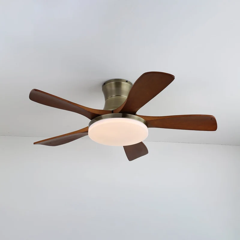 Brevo Plafondventilator met Verlichting – Natuurlijke Houten Bladen & Stijlvolle Verlichting | Sansoti