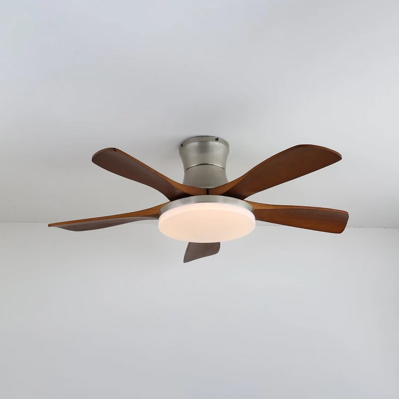 Brevo Plafondventilator met Verlichting – Natuurlijke Houten Bladen & Stijlvolle Verlichting | Sansoti