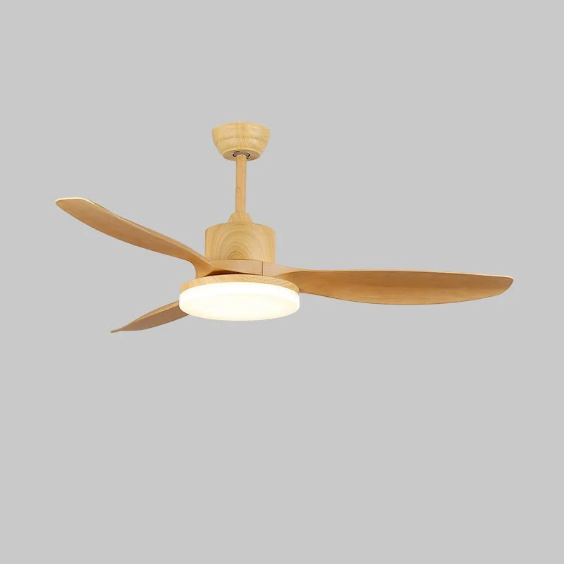 Minimalistische Plafondventilator met Verlichting – Houtnerf & LED – 6-Standen | Sansoti