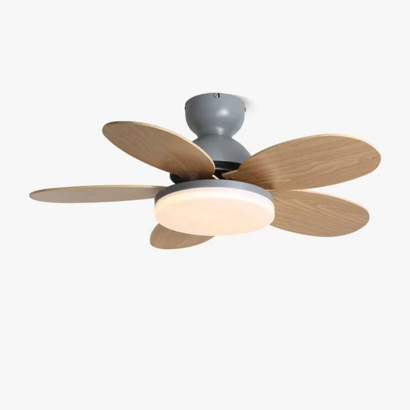 Liora Plafondventilator met Verlichting en Gekleurde Glazen Bladeren voor Kinderkamer – Moderne Ceiling Fan met LED en Afstandsbediening – Verstelbare Snelheid Plafondventilator met Licht in Meerdere Kleurvarianten | Sansoti