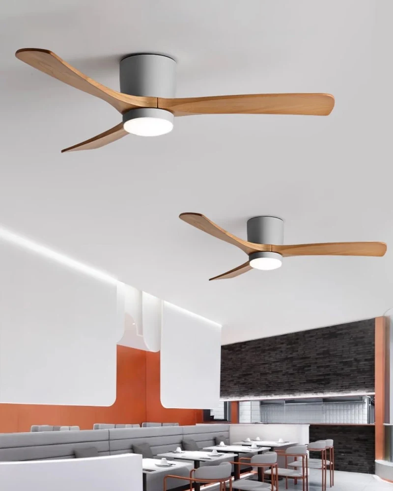 Plafondventilator met verlichting Scandinavisch houtdesign 106/122/132 cm dimbaar met afstandsbediening plafondventilator met LED-lamp houten bladen woonkamer slaapkamer eetkamer | Sansoti
